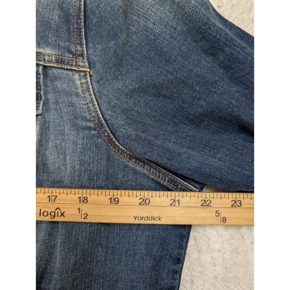 Torrid‎ Blue Denim Trucker Jacket Medium Wash Stretch Plus Size 2 Plus size